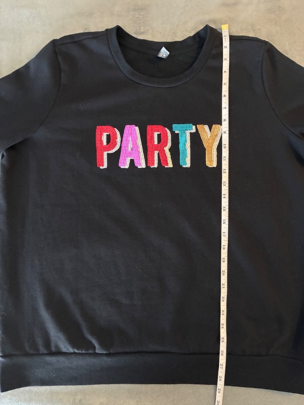 MASSIVE $10 SALE Oversized Sequin Party Sweater Fleece Lined - Picture 6 of 7